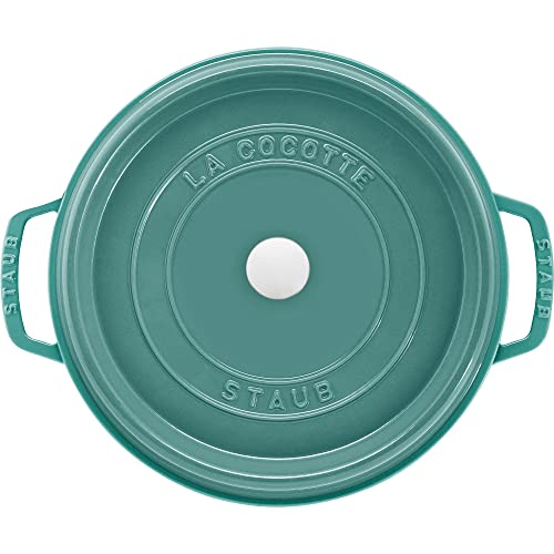 STAUB Cast Iron Dutch Oven 5.5-qt Round Cocotte, Black Matte P4487