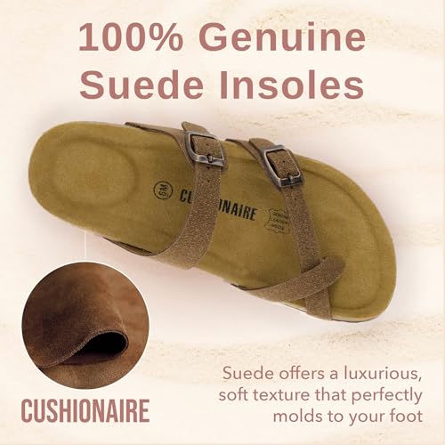 CUSHIONAIRE Women's Luna Cork Footbed Sandal I795