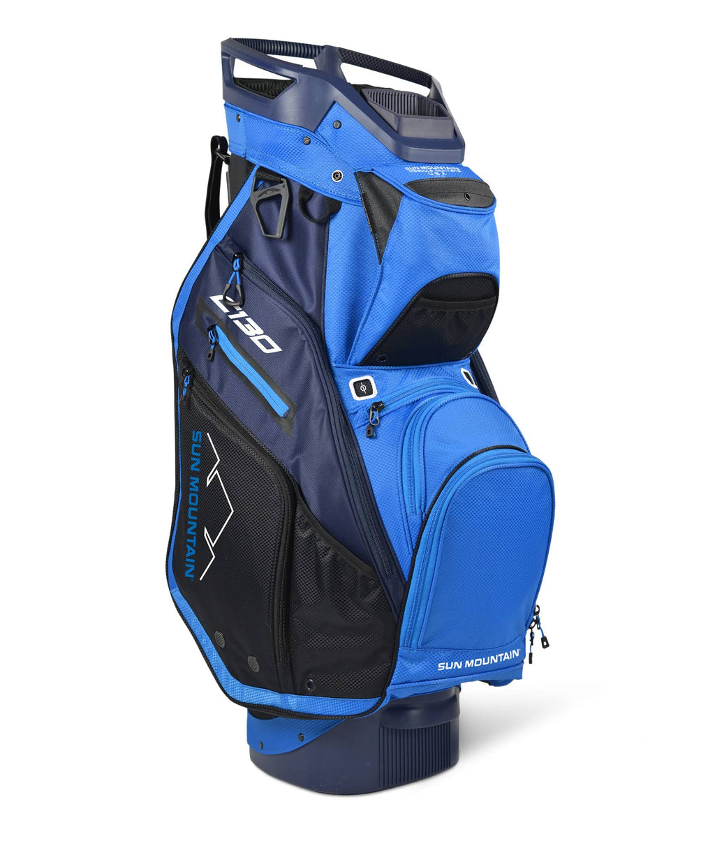 Sun Mountain C-130 Cart Bag - Black/Charcoal/White/Red O453