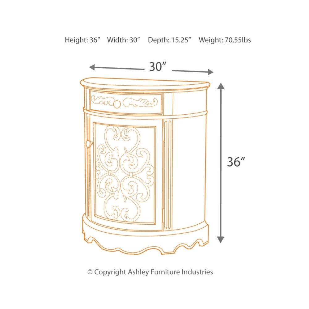 Ashley Norcastle Dark Brown Accent Cabinet T4930