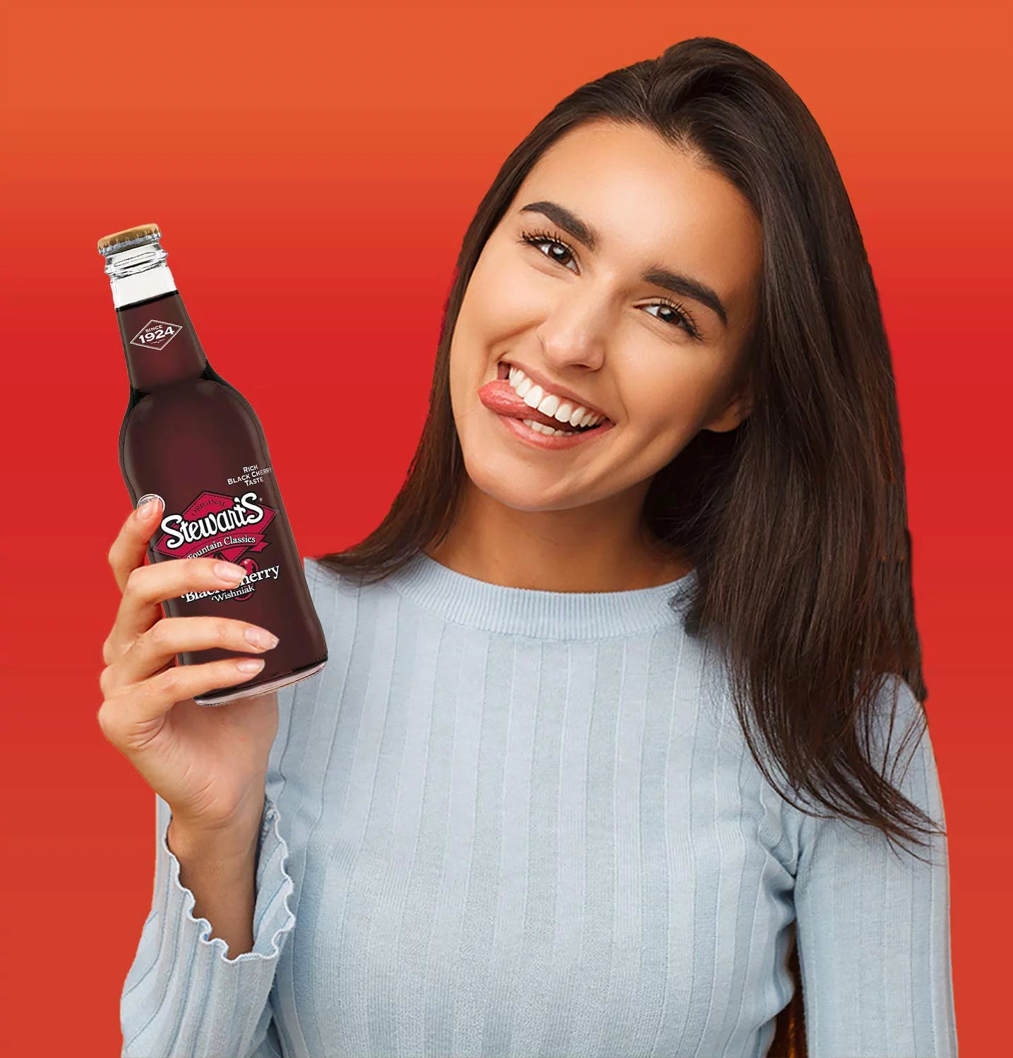 Stewart's Wishniak Black Cherry Soda, 12 fl oz, 12 Glass Bottles F1239