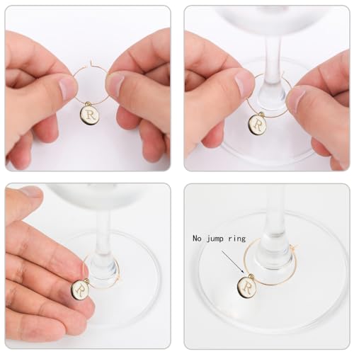 Christmas Wine Glass Charms - Stem Glass Markers for Holiday Party (18 Pack) O196746