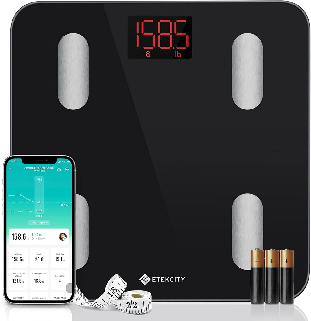 Etekcity Apex Smart WiFi Body Fat Scale, Bluetooth Bathroom Scale, 400 lb, Pack of 2 R996