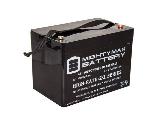 12V 60Ah Group 34 Sealed Gel Replacement Battery N8692