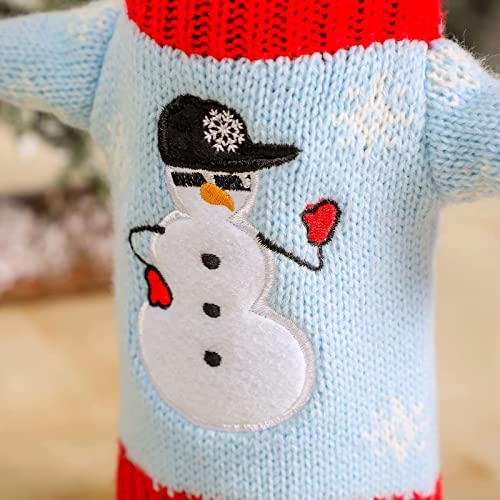 WUWEOT 4 Pack Knitted Christmas Wine Bottle Covers S9863