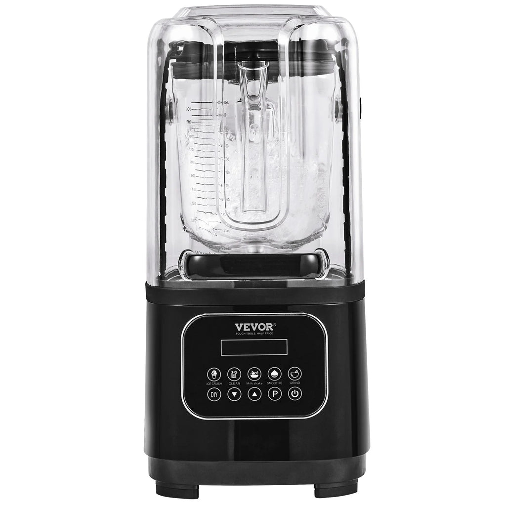 VEVOR Professional Blender with Shield - Commercial 68 oz Stainless Steel U694819