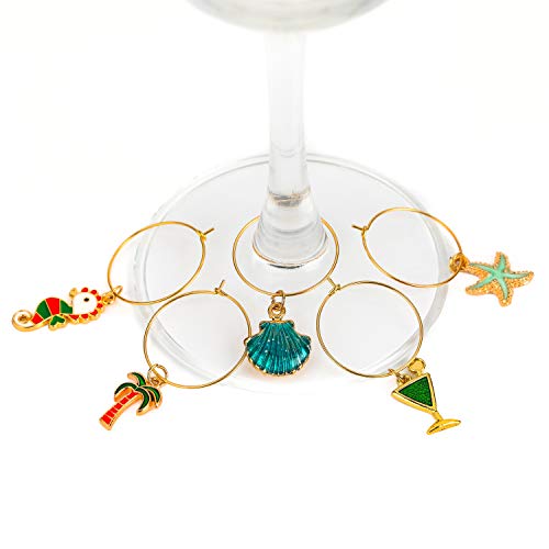 Christmas Wine Glass Charms - Stem Glass Markers for Holiday Party (18 Pack) O196746