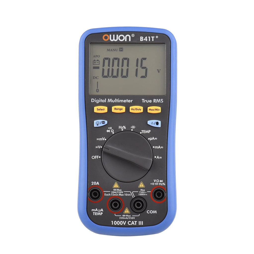 Owon Digital BT Multimeter B41T+ with Offline Record True RMS Auto-ranging 22000 Counts Electrical Tester