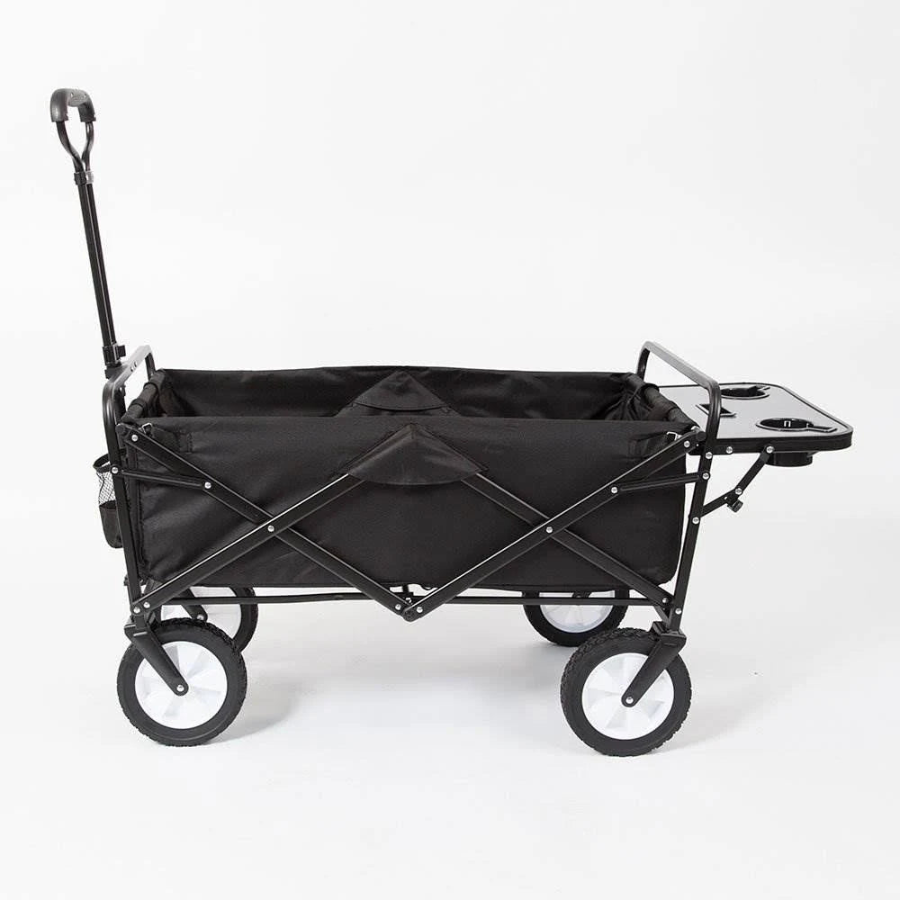 Mac Sports Folding Utility Wagon Cart with Table, Black G555