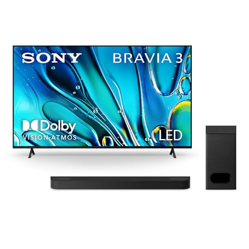 Sony 65-Inch BRAVIA 3 4K Ultra HD LED Smart TV with Google TV Dolby Vision HDR C831
