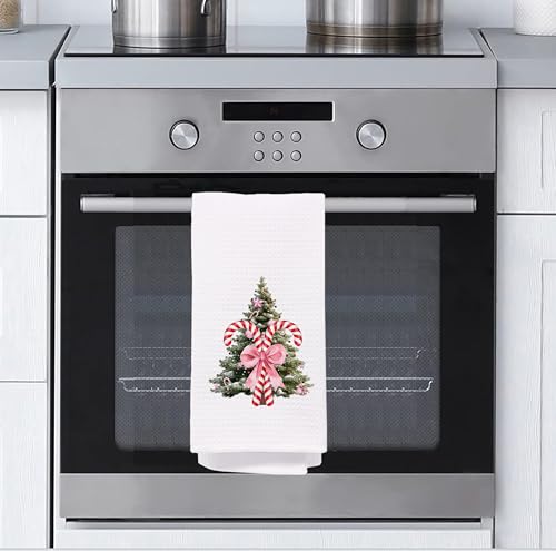 Christmas Tree Kitchen Towels - Neutral Christmas Hand Towels, 16 x 24 Inch V47794