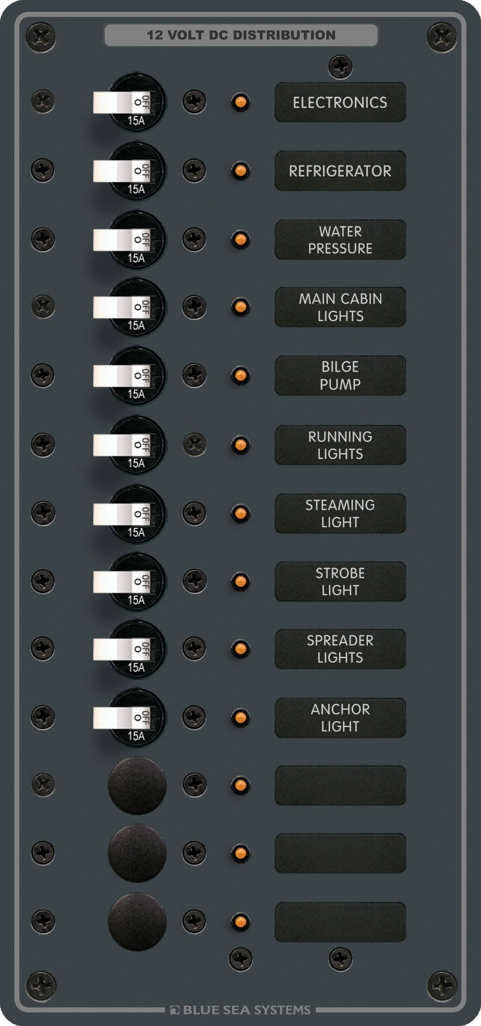 Blue Sea 8376 Panel DC 13 Position Vertical