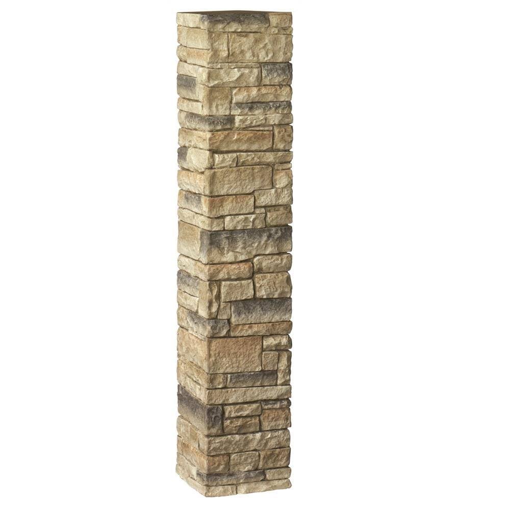 Deckorators Beige Stacked Cast Stone Postcover 52 inch F417