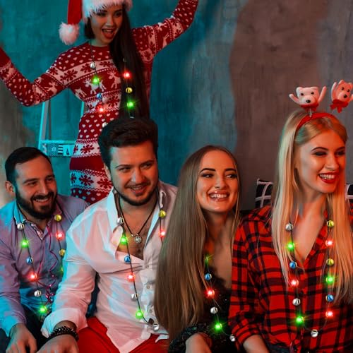 Jingle Bells Christmas Light Necklace 3Pcs A4126