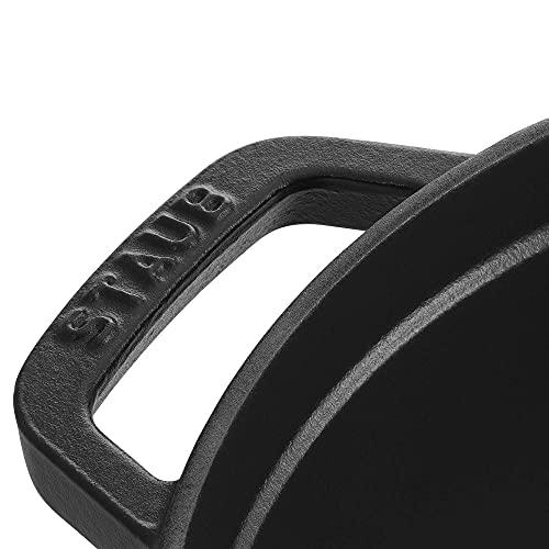 STAUB Cast Iron Dutch Oven 5.5-qt Round Cocotte, Black Matte P4487