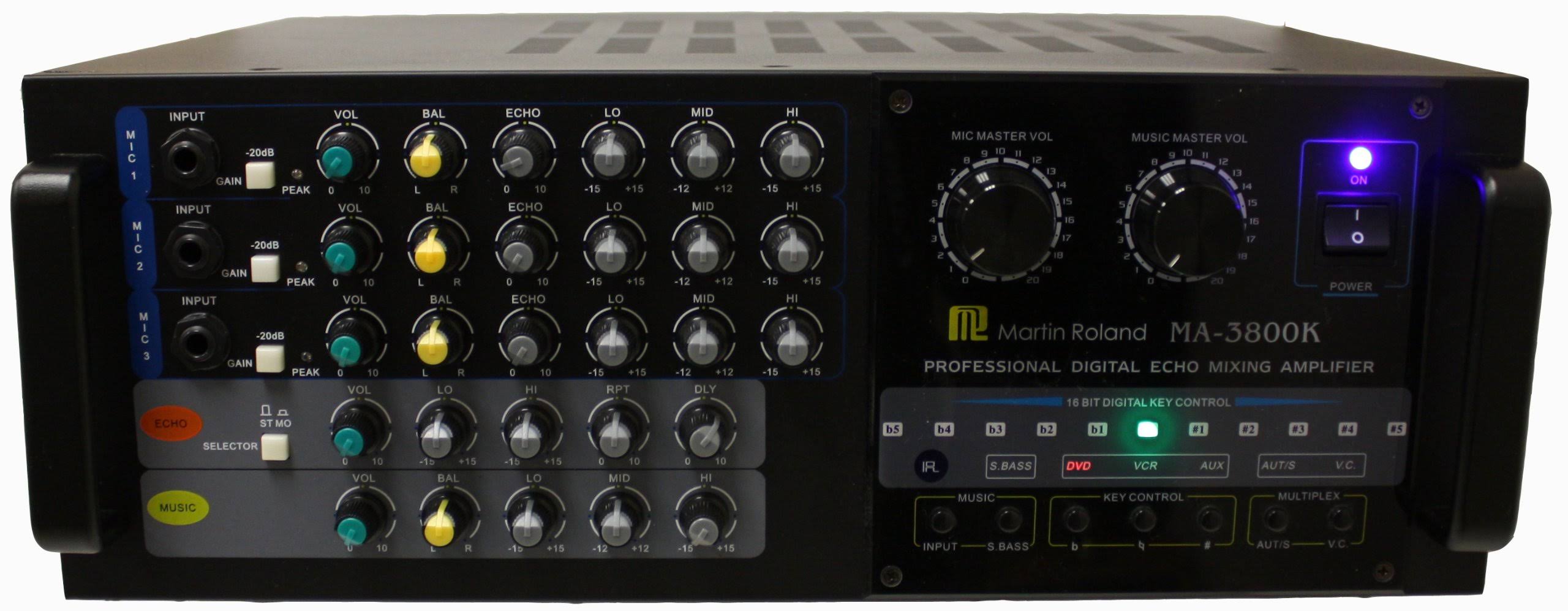 Hisonic Dual Channel MA-3800K Karaoke Mixing Amplifier, 760W