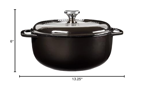 Lodge 6 Quart Enameled Cast Iron Dutch Oven with Lid, Indigo A835868