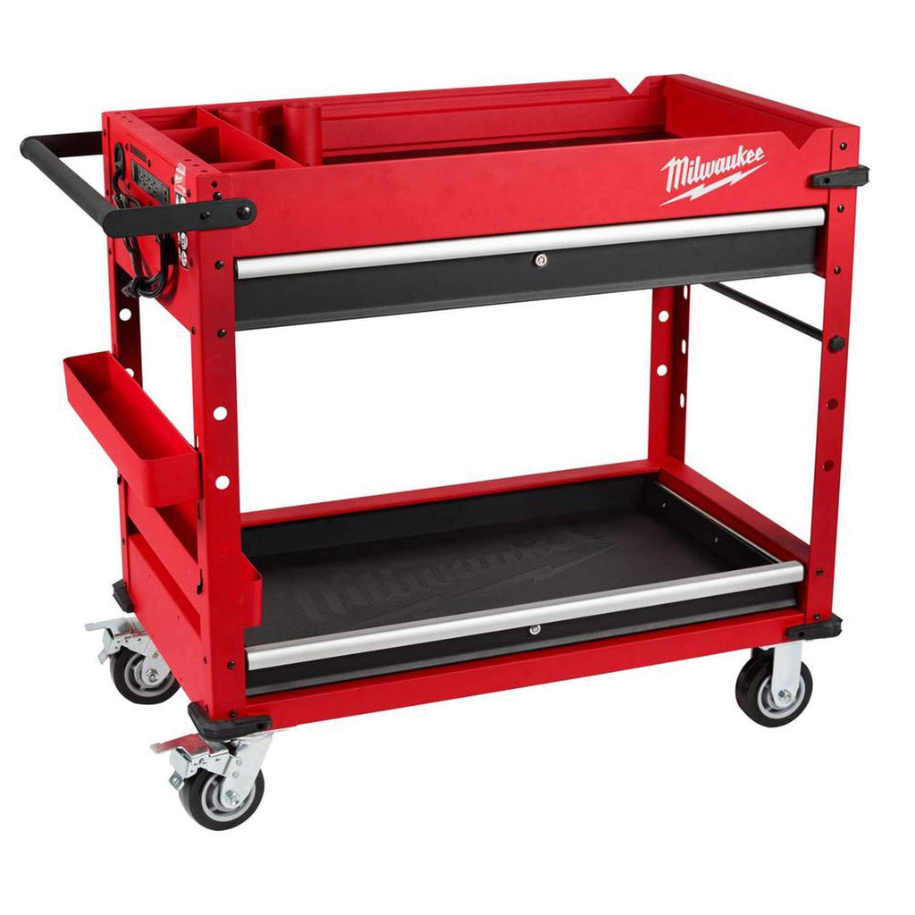 Milwaukee 40 in. 2-Drawer Steel Work Cart