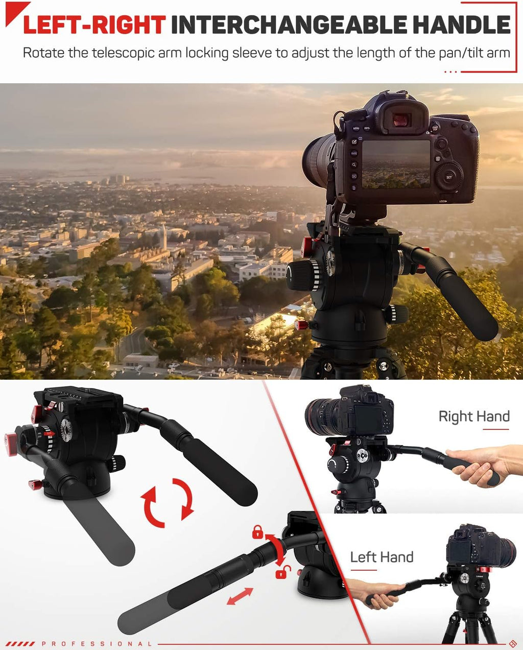 IFOOTAGE Fluid Drag Video Tripod Head for DSLR Cameras M92532