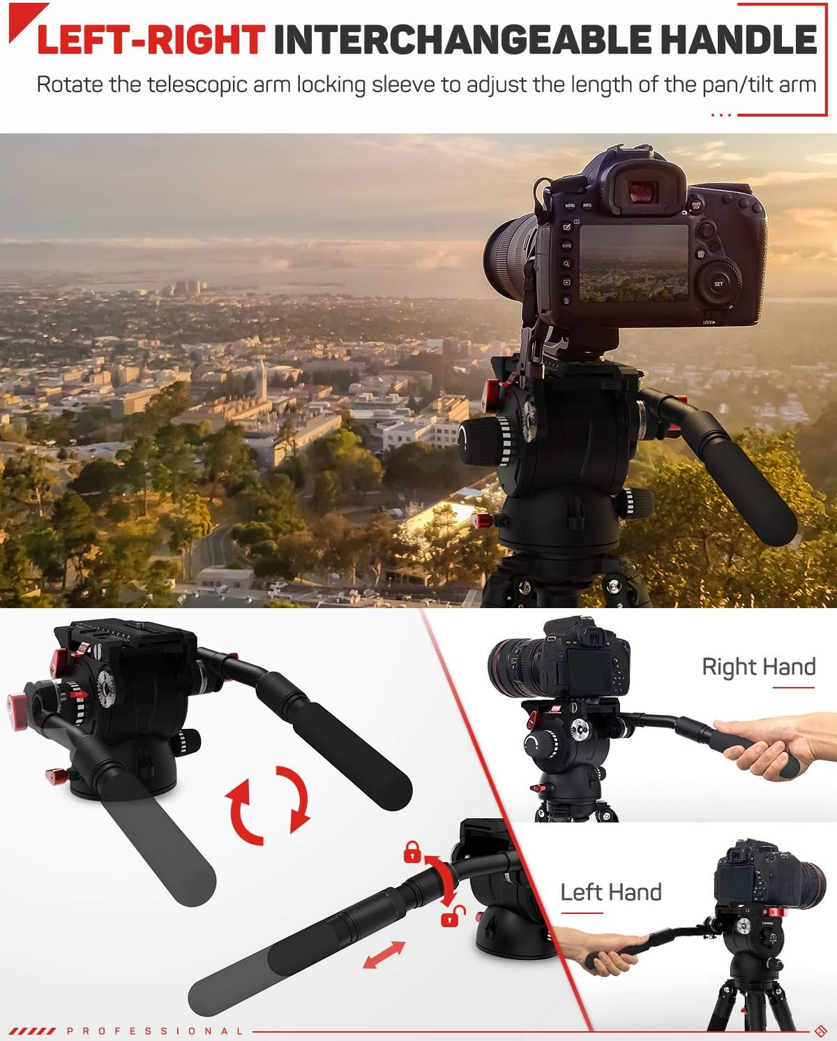 IFOOTAGE Fluid Drag Video Tripod Head for DSLR Cameras M92532