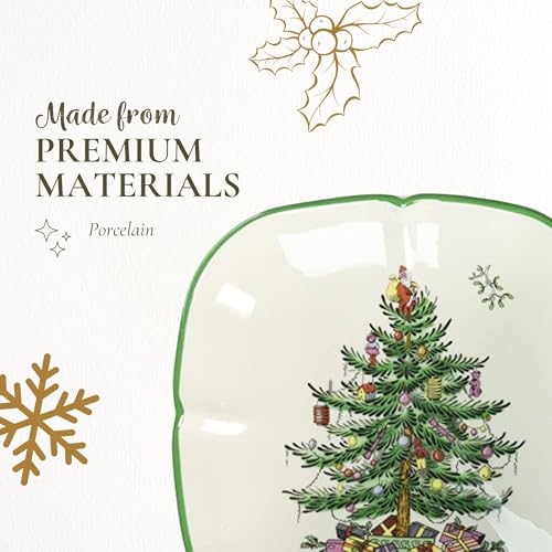 Spode Christmas Tree 14-Inch Tree-Shaped Porcelain Serving Platter H48565