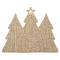 Snowflake Burlap Christmas Placemats Set of 4 for Round Table H634