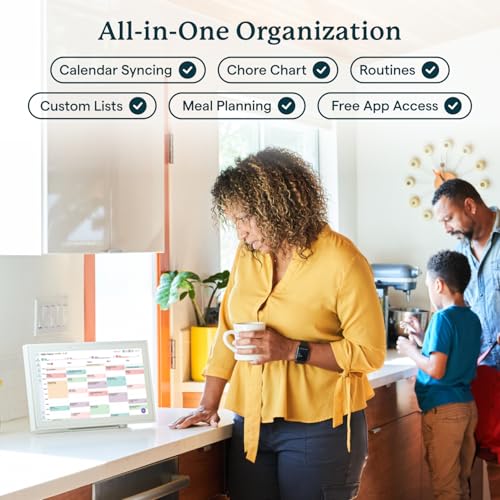 Skylight Calendar 15-inch Wall Planner Digital Calendar & Chore Chart with Touchscreen W3364