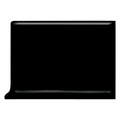 American Olean Bright Gloss Black Ceramic Cove Base Tile (4-in x 6-in) | 0049SCR3419TSP