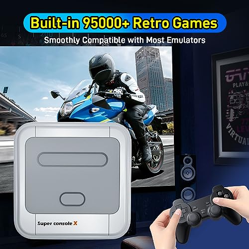 Kinhank Super Console X Retro Video Game Console with 2 Gamepads 128GB G979567