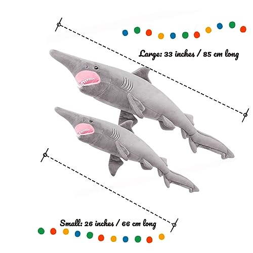FRANKIEZHOU Goblin Shark Plush Toy 26in Lifelike L764