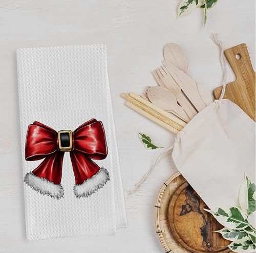 Christmas Tree Kitchen Towels - Neutral Christmas Hand Towels, 16 x 24 Inch V47794
