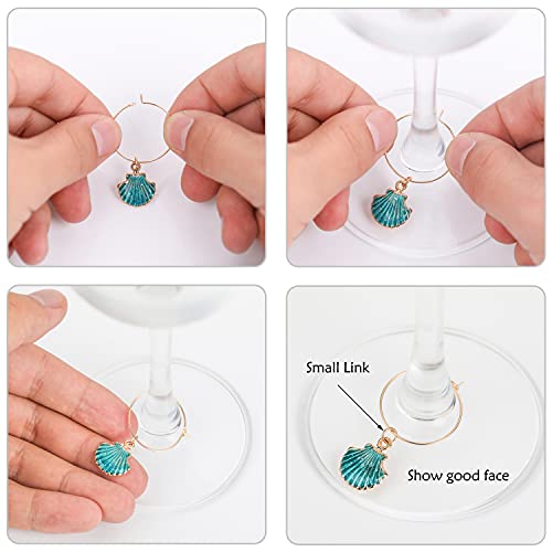 Christmas Wine Glass Charms - Stem Glass Markers for Holiday Party (18 Pack) O196746