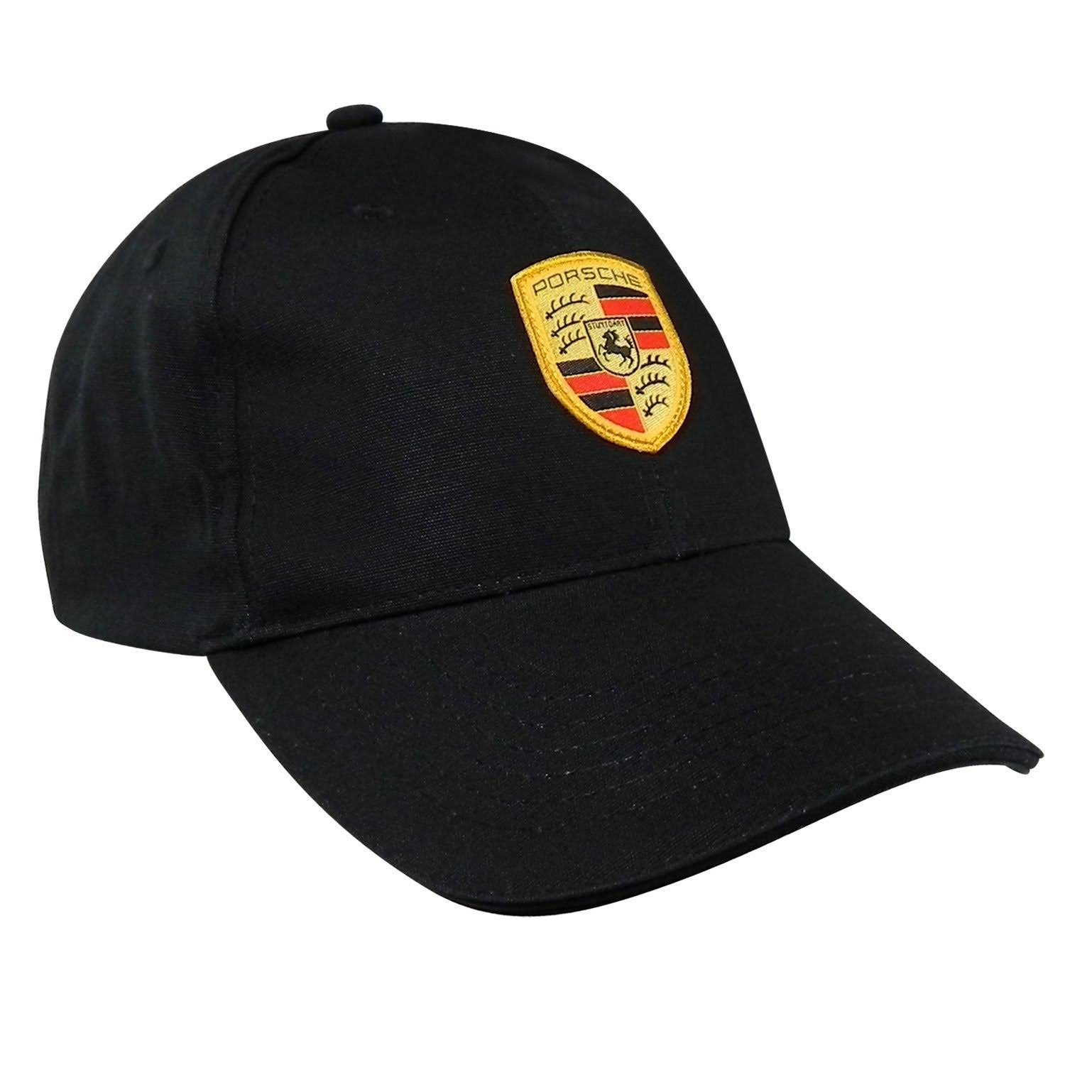 Porsche Black Crest Logo Cap Official Licensed