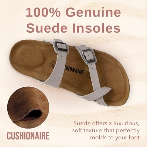 CUSHIONAIRE Women's Luna Cork Footbed Sandal I795