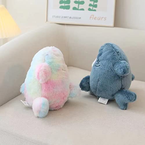 8'' Shark Cat Plush Toy Stuffed Animal Doll Grey Blue Gold N7855