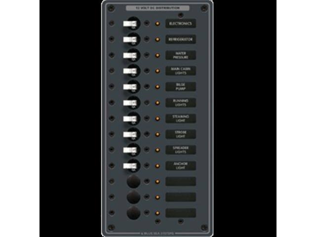 Blue Sea 8376 Panel DC 13 Position Vertical W175901