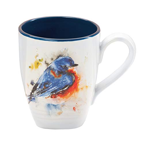 Dean Crouser Cardinal Watercolor Stoneware Mug 16 oz N1410