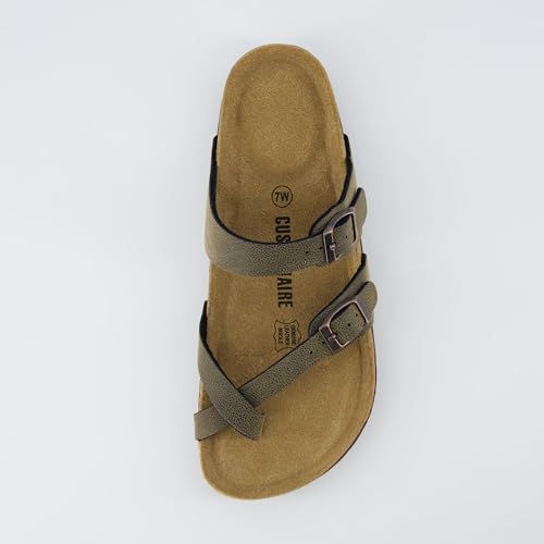 CUSHIONAIRE Women's Luna Cork Footbed Sandal I795