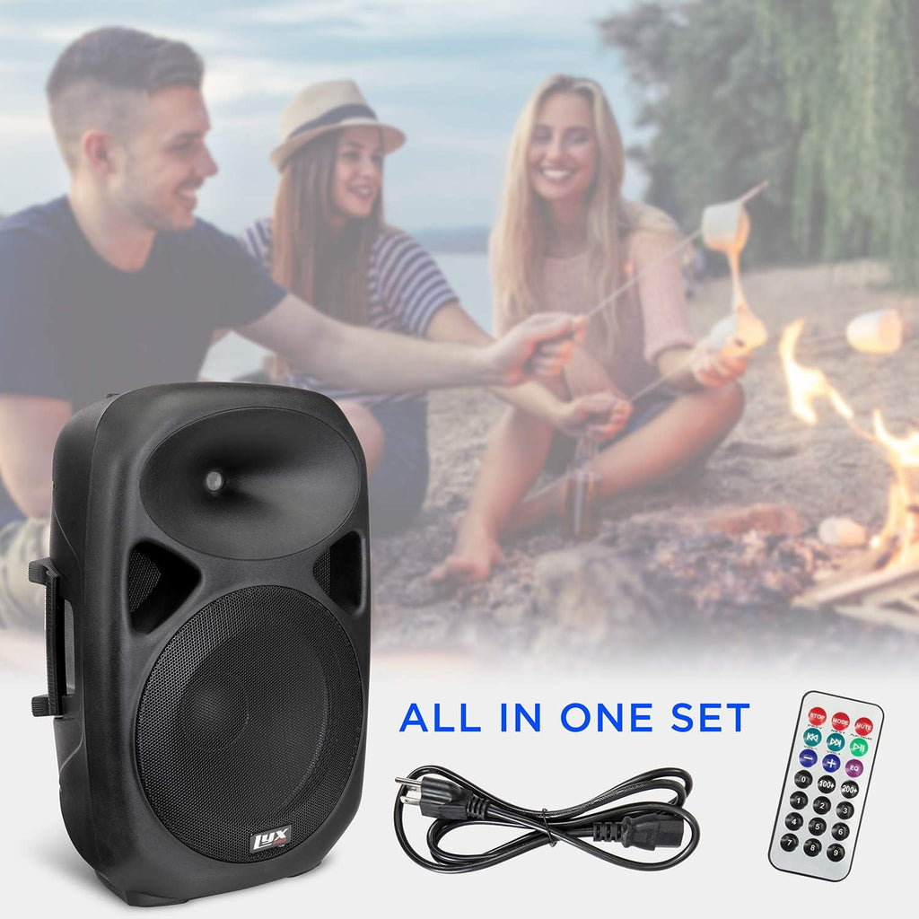 LyxPro SPA15 15 Portable PA Speaker System with Tripod Stand B731014
