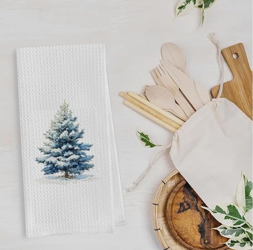 Christmas Tree Kitchen Towels - Neutral Christmas Hand Towels, 16 x 24 Inch V47794