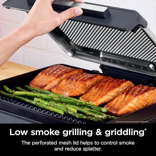 Ninja Griddle and Indoor Grill, 14" Electric, Nonstick, Dishwasher Safe, Silver D242