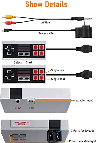 Retro Mini Handheld Game Console with 620 Classic Games and Dual Controllers R789