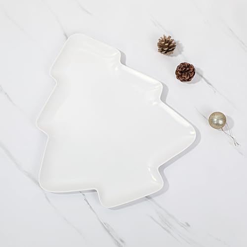 UP UPware Twinkle Christmas Tree Melamine Serving Platter, Red, 16 x 14 Inch O133