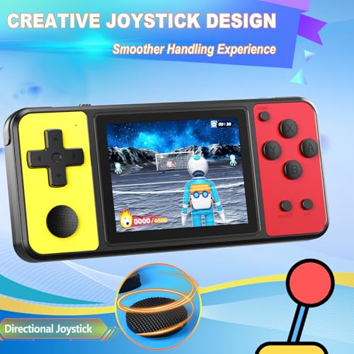 32 Bit Handheld Game Console with 139 Built-in Games, 3.0" IPS Screen, Blue-Red T968340