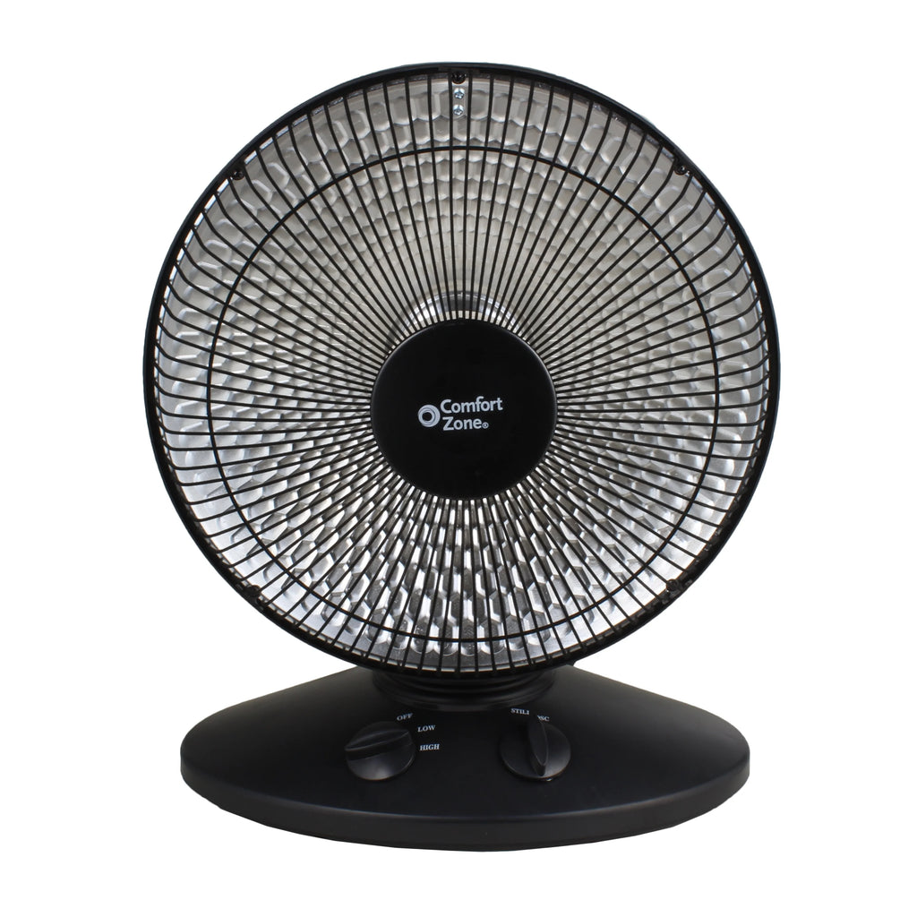 Comfort Zone 700/1000W Oscillating Parabolic Heater with Tip-Over Protection Z34043