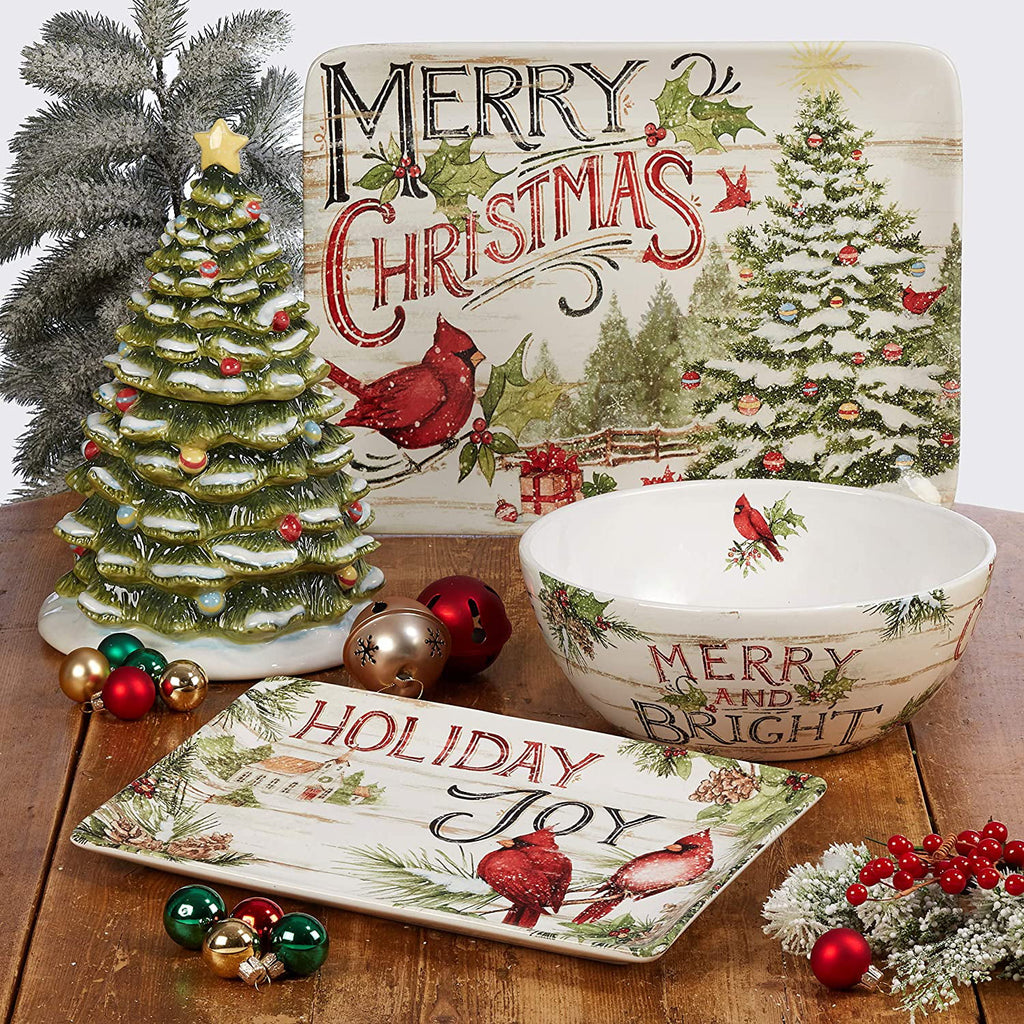 Certified International Evergreen Christmas 16pc Dinnerware Set for 4 D174885