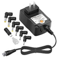 [5V USB Port] Powseed 24W Regulated Switching Multi Voltage 5V 6V 7.5V 9V 12V 13.5V 15V Charger Power Supply Adapter for Household Electronics LED Strips Router HUB HDMI SWITCHER Speaker Tablets