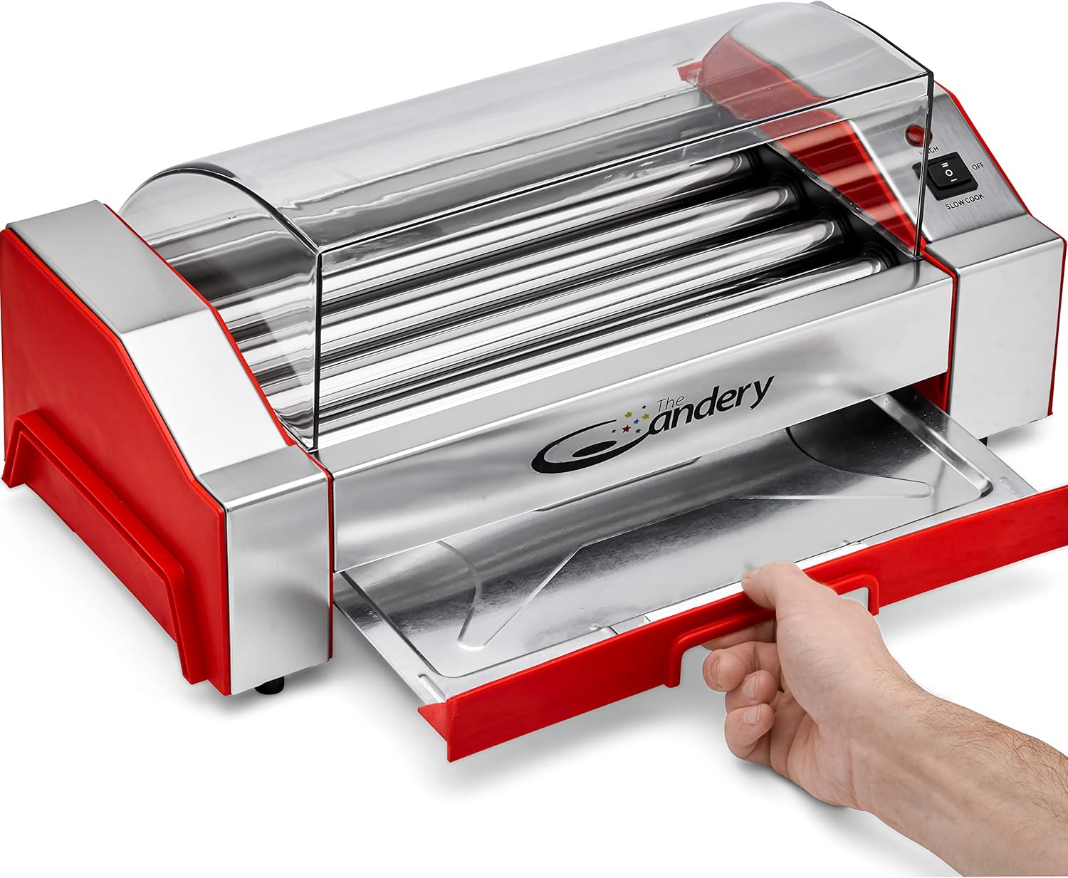 The Candery Hot Dog Roller - 6 Hot Dog Capacity Sausage Grill Cooker X2151