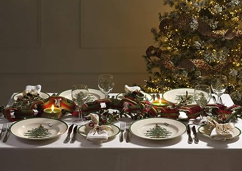 Spode Christmas Tree 14-Inch Tree-Shaped Porcelain Serving Platter H48565