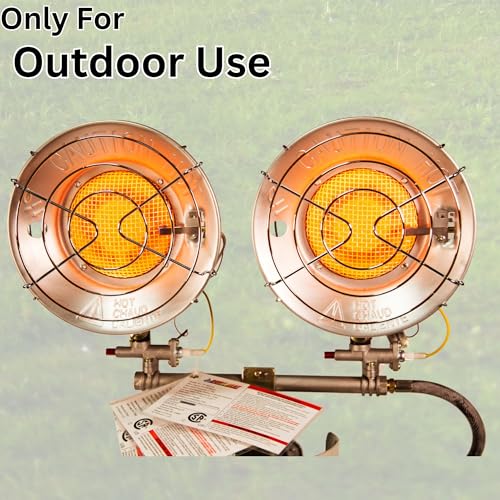 Comfort Gear Double Tank Top Portable Propane Radiant Heater, 30,000 BTUs, Outdoor Use Only A2041